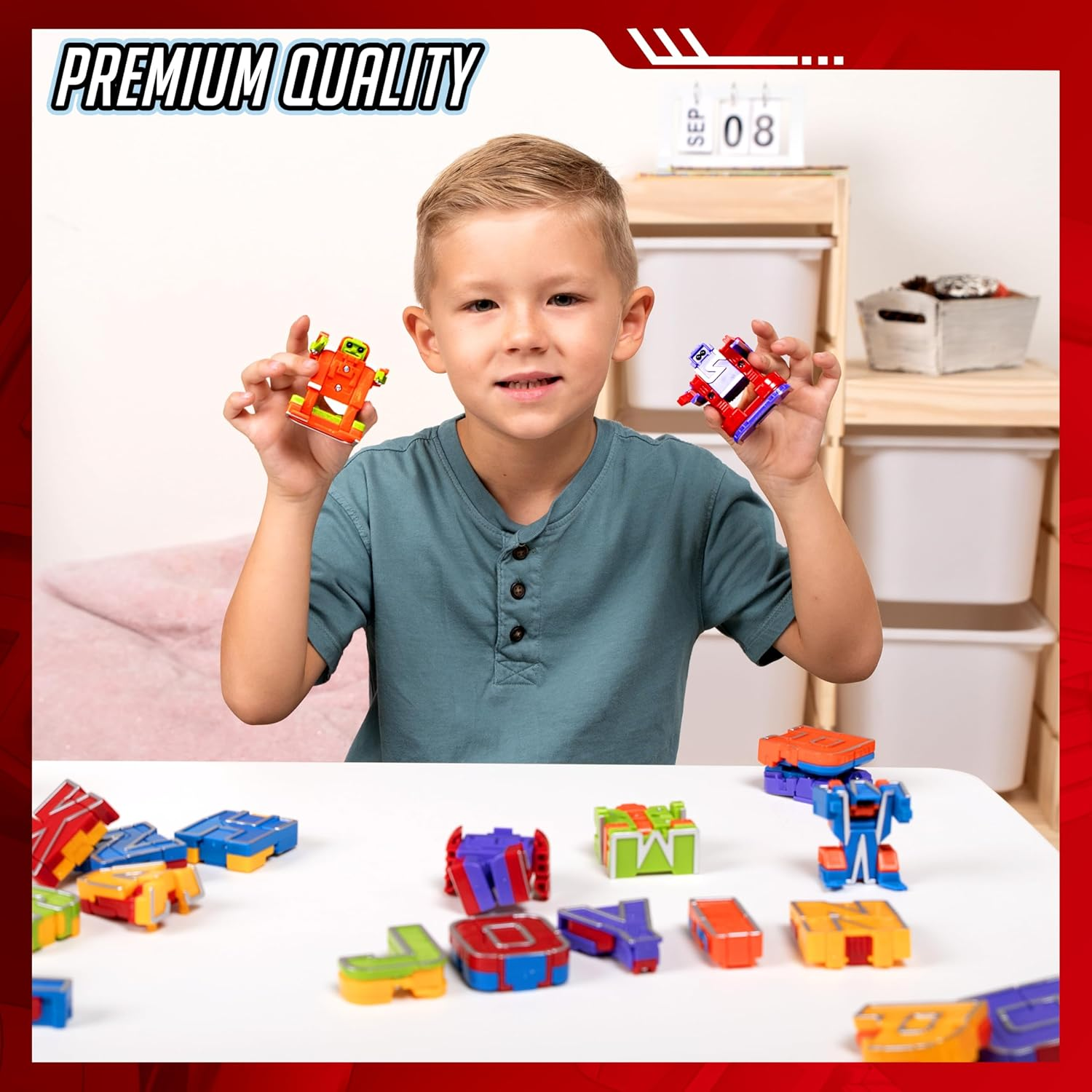 JOYIN Alphabet Robots Toys for Kids, ABC Learning Toys, Alphabots, Letters, Toddlers Education Toy, Carnival Prizes, Christmas Toys, Treasure Box and Prize for Classroom image number 5