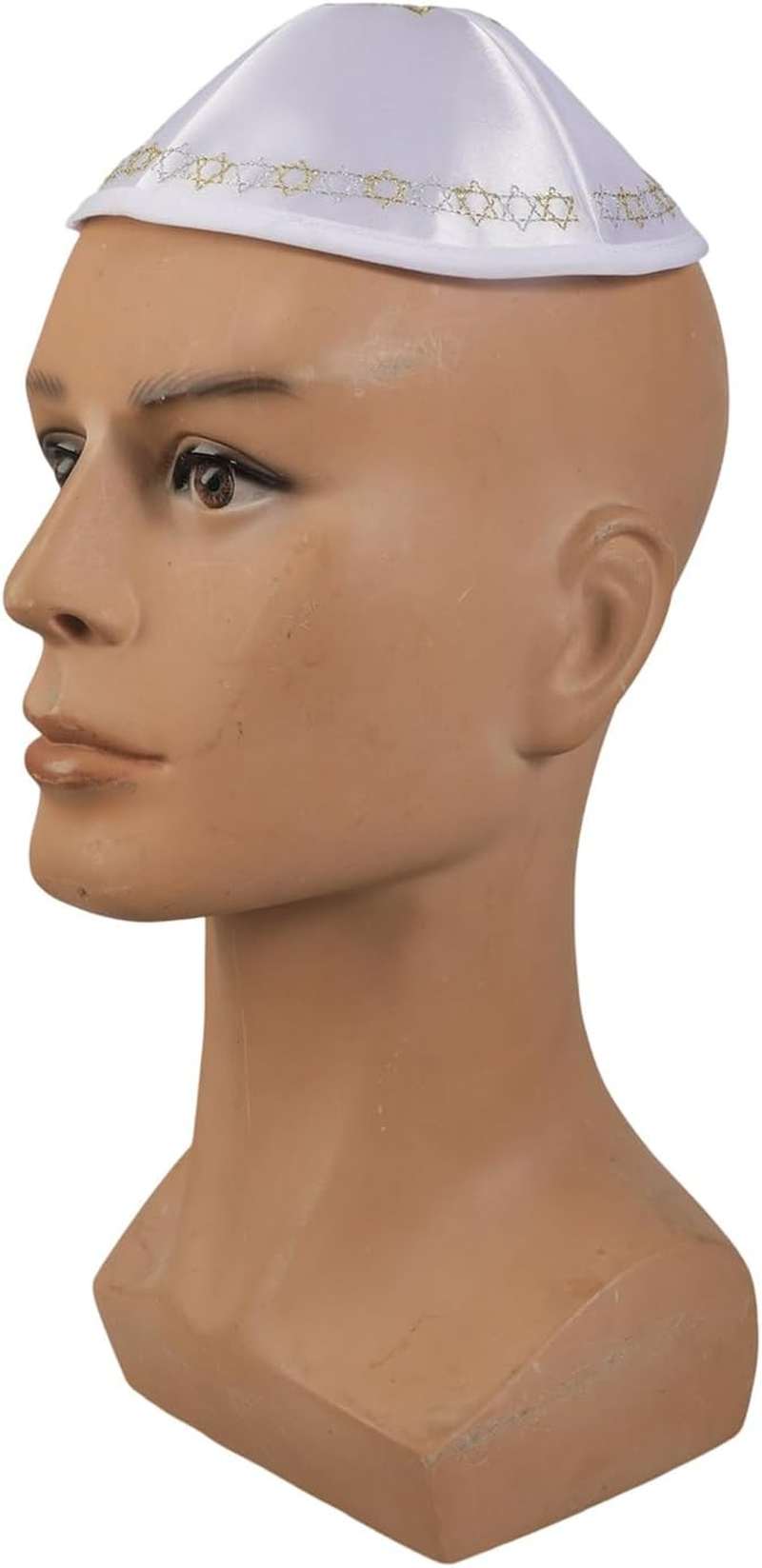 Kippah Hat for Men - Traditional Embroidered Polyester Skull Cap, Religious Ceremonies, Daily Use, Synagogue & Weddings, Breathable Lightweight image number 1