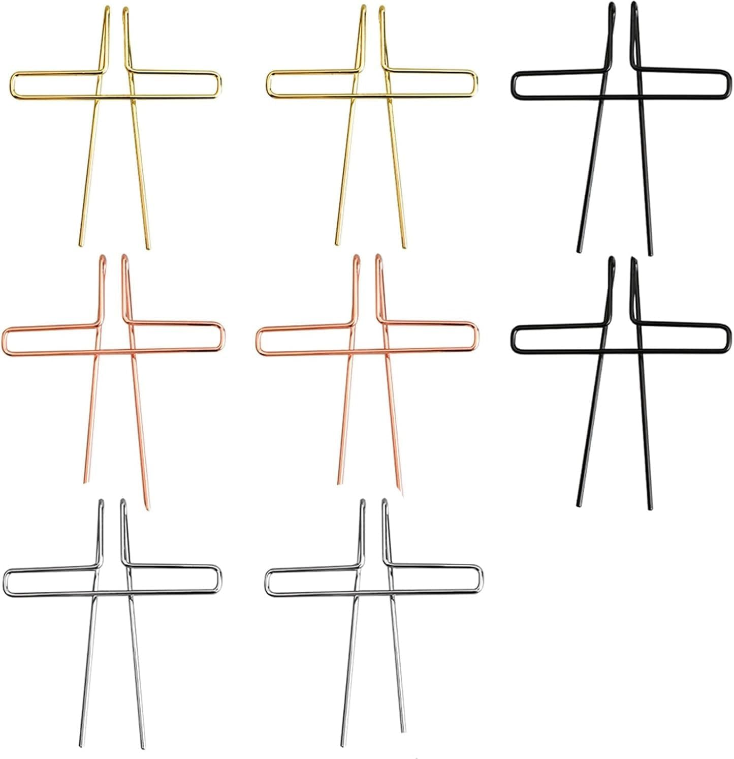 8 Pcs Metal Sheet Music Book Clip, Book Page Book Opener Holder Hands Free Portable Score Book Reading Accessories (Black+Gold+Silver+Rose Gold, One Size) image number 4