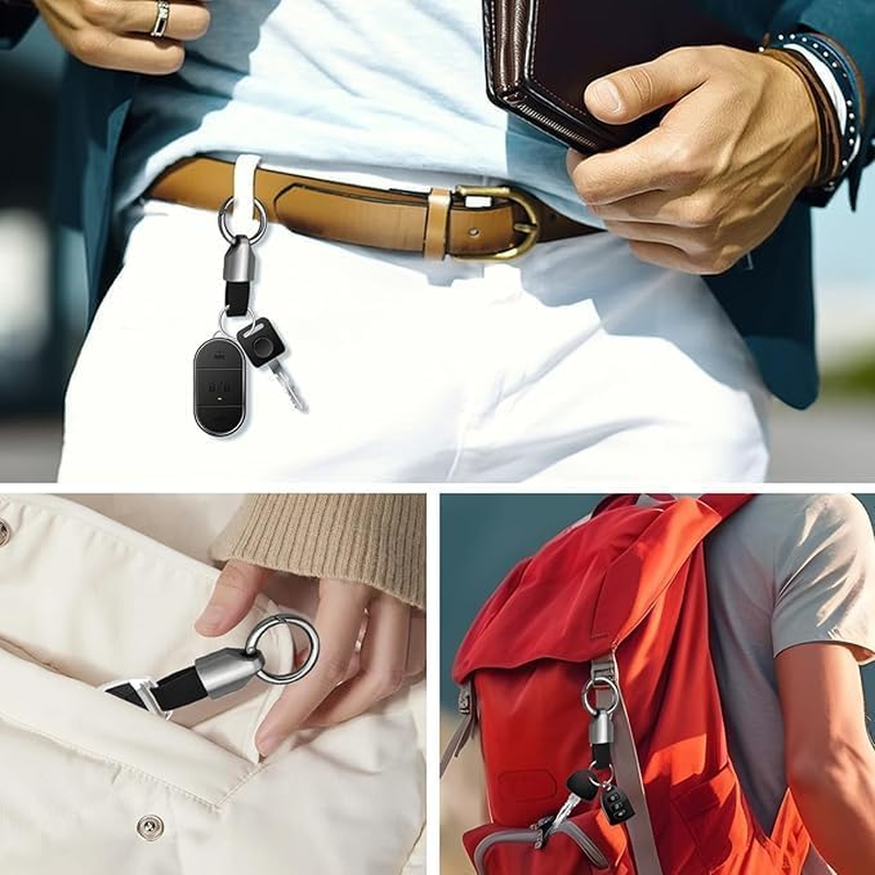 Car Key Chain Ring Clip Universal Detachable Leather,Small Key Fob Accessory with O-Ring Keyrings image number 2