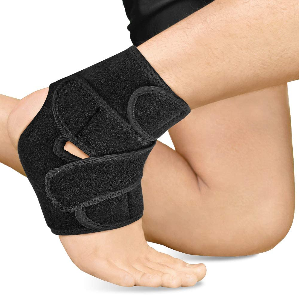 BRACOO Ankle Brace, Ankle Support for Plantar Fasciitis, Achilles Tendonitis, Ligament Damage, Sprained Ankle, Sprain, Pain Relief, Injury Recovery, Open-Heel Design, FS10, Black, S/M image number 6
