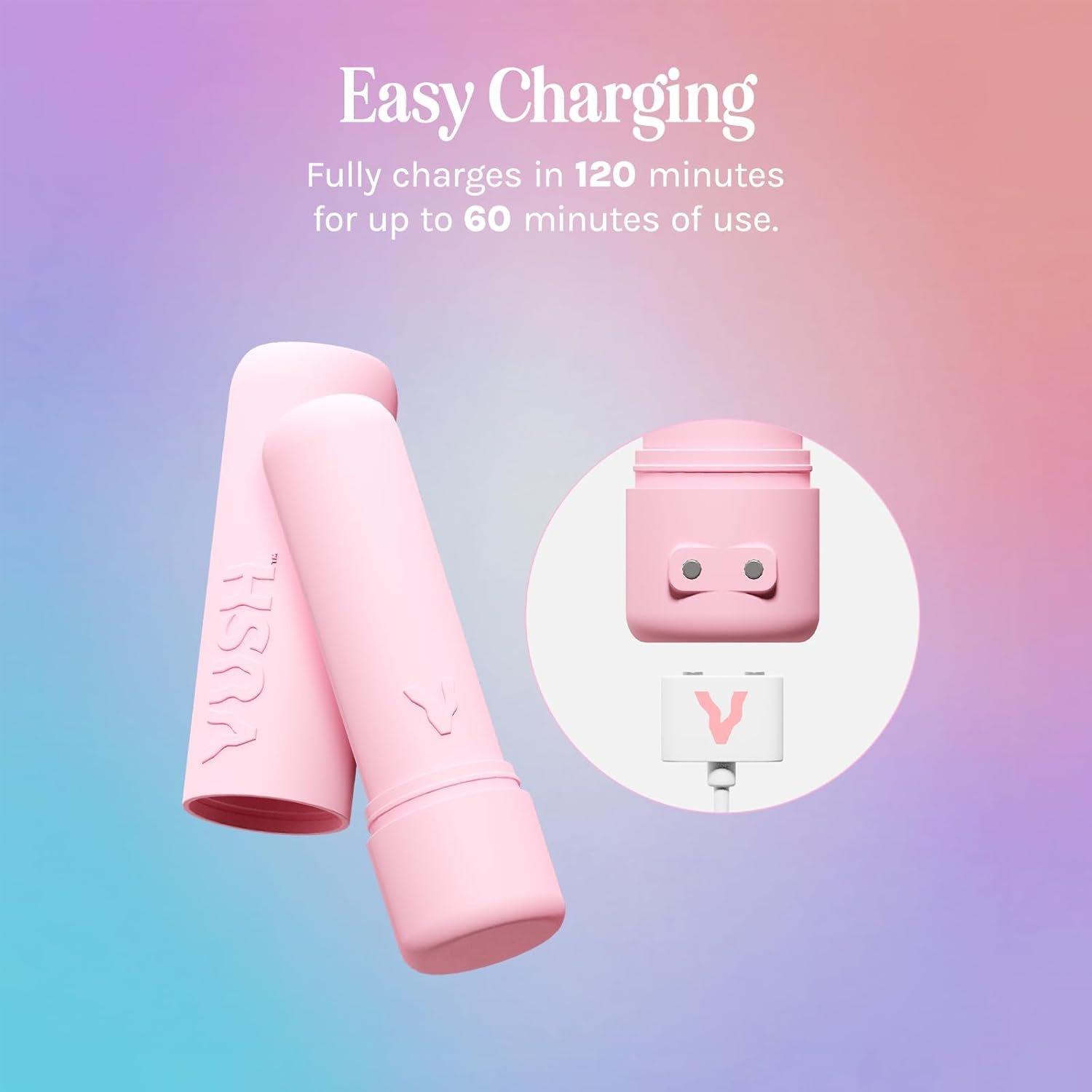 VUSH Gloss Bullet Vibrator &ndash; Powerful Clitoral Stimulator and Mini Vibrator Bullet for Women, Waterproof Rechargeable Sex Toy for Couples, Compact Female Pleasure Massager for Travel and Self-Care