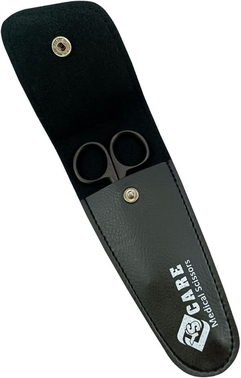 YSCARE Bandage Dressing Scissors Stainless Steel First Aid Utility Lister Bandage Student Nurse Dissection Scissors Dressing Tools (Black, 6.5") image number 2