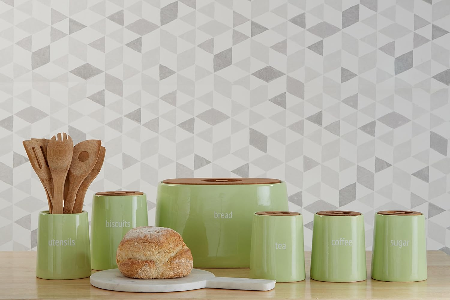 Premier Housewares Fletcher Utensil Jar - Green image number 4