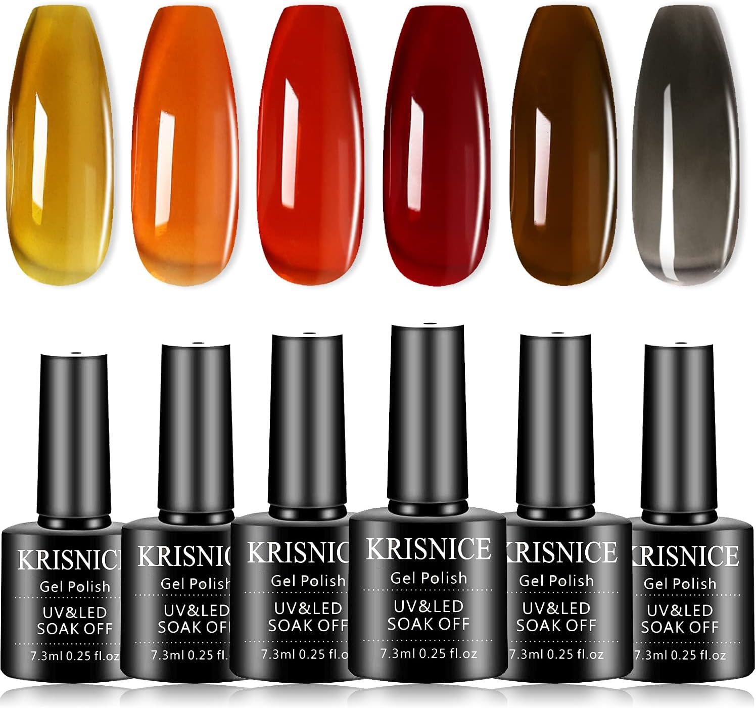 KRISNICE Glass Cat Eye Gel Nail Polish, 7.3Ml Silver Grey Glitter Moonlight Cat Eye Effect Soak off UV LED Gel Polish for Nail Art Manicure Salon Home DIY(KMY1-004-04)