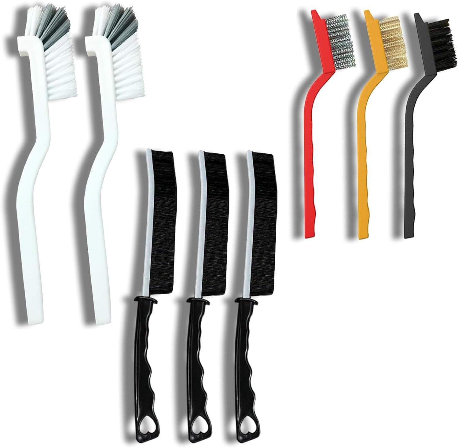 Shengsenfu Crevice Cleaning Brush Set, Multifunctional Cleaning Tools, Hard Bristle Crevice Brushes for Household Use, Bathroom Tiles & Kitchen Cleaner, Scrub Brush Tool for Hard-To-Reach Tight Space image number 4