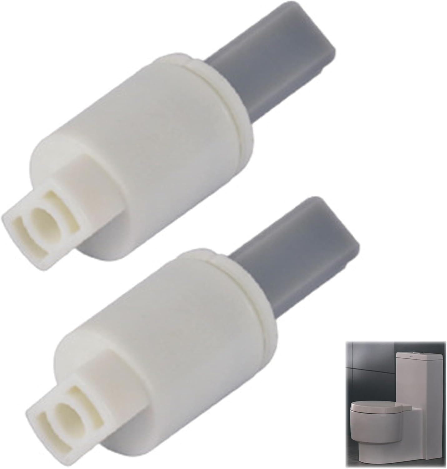 Toilet Seat Damper Set, 2-Pack Universal Soft Close Mechanism, Swivel Buffer for Bathroom Seat Repair (Clock Wise) image number 5