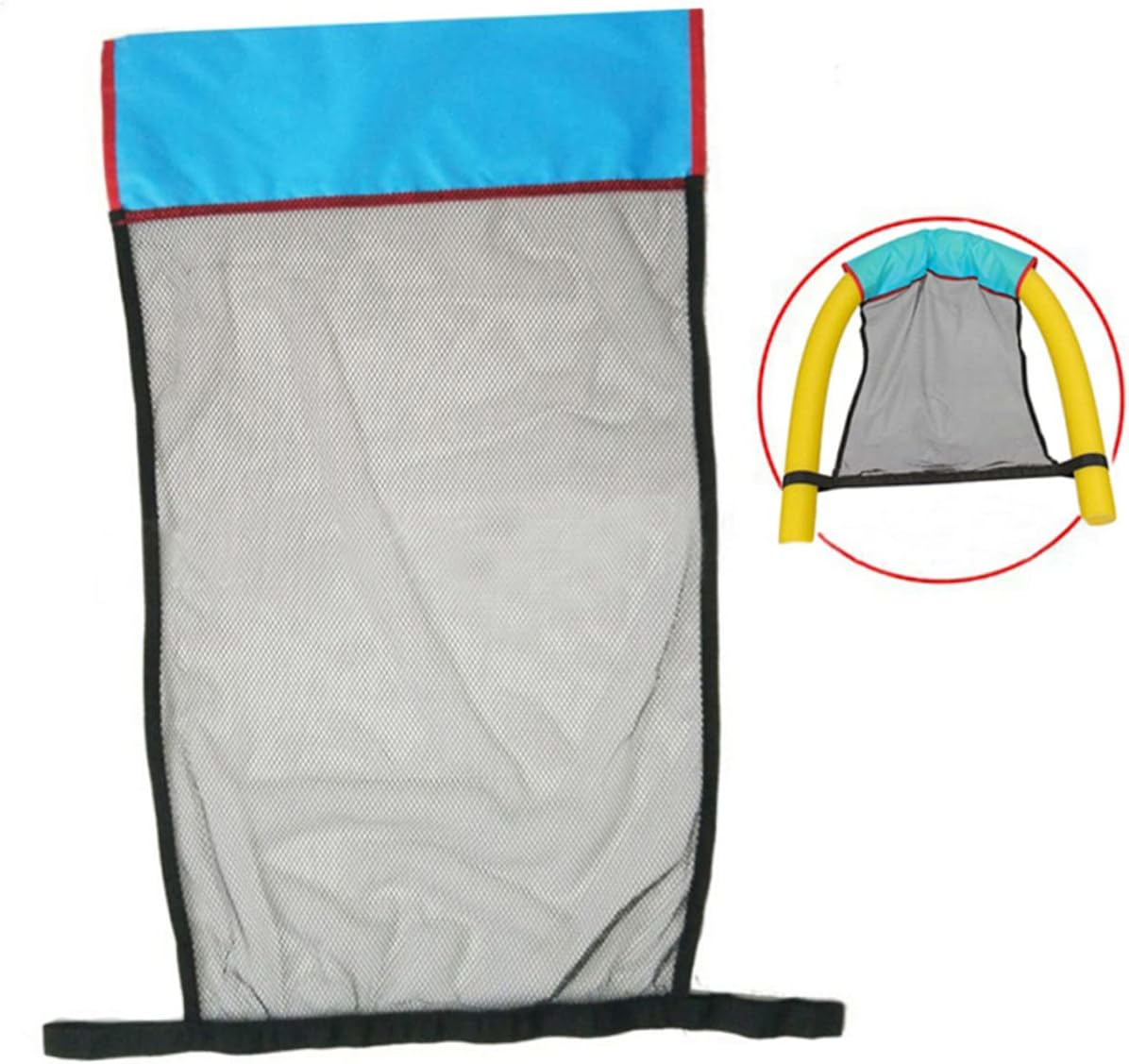 Inflatable Pool Floating Pool Chair Net Pool Noodle Sling Net Floating Noodle Seat Water Floating Chair Kids Seat Bouncy Pool Noodle Chair Child Floating Bed Mesh image number 3