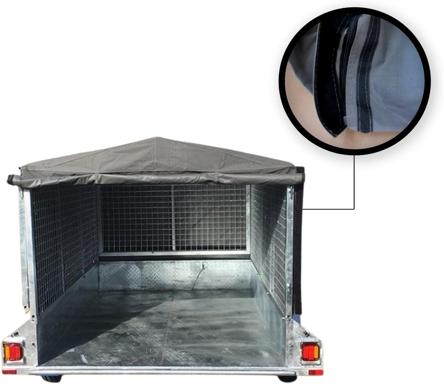 Superior 8X5 Box Trailer Cage Canvas Cover (900Mm) Heavy Duty Canvas 3 Foot image number 2