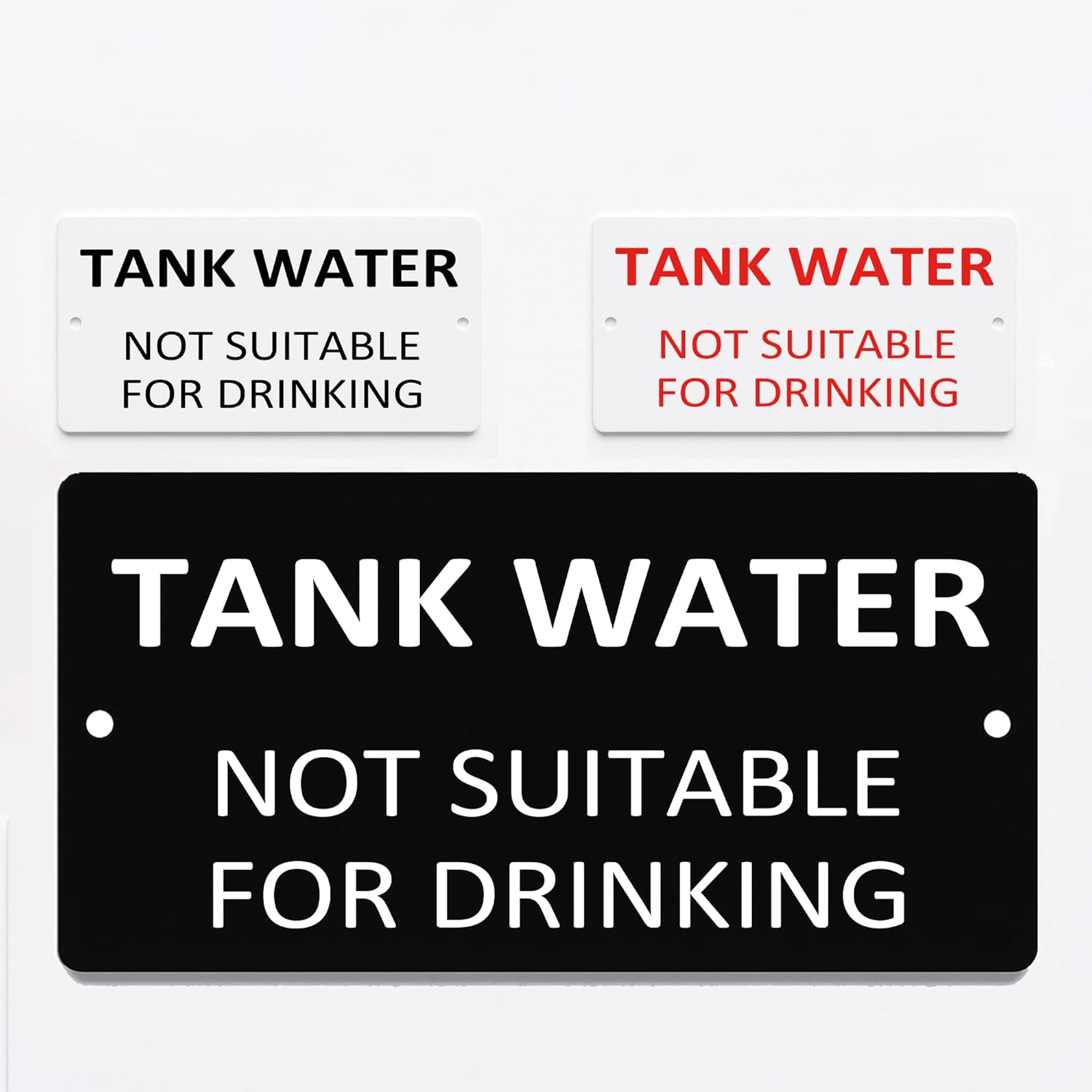 Tank Water Not Suitable for Drinking, Water Tank Sign Plaque, Security Notice Waterproof Sign 100X200Mm