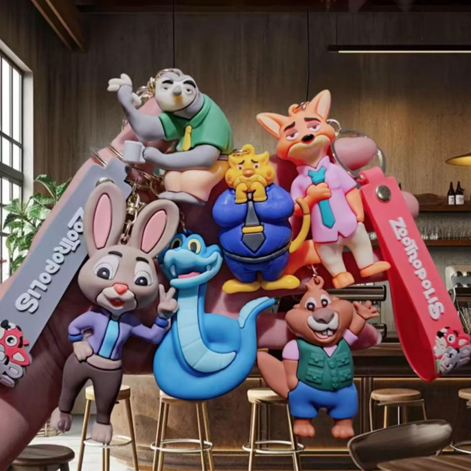 Ginphan Animal Theme Keychain, Cute Cartoon Keychains, Suitable for Car Keys, Bag Charms, and Similar Items image number 1