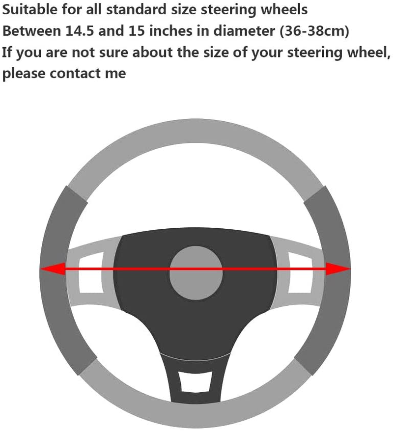 YHONGJT Soft Cute Light Pink Microfiber Leather Anti-Slip Steering Wheel Cover, Universal 15 Inch for Women Girls, Fit Vehicles, Sedans, Suvs, Vans, Trucks - G-Light Pink image number 3