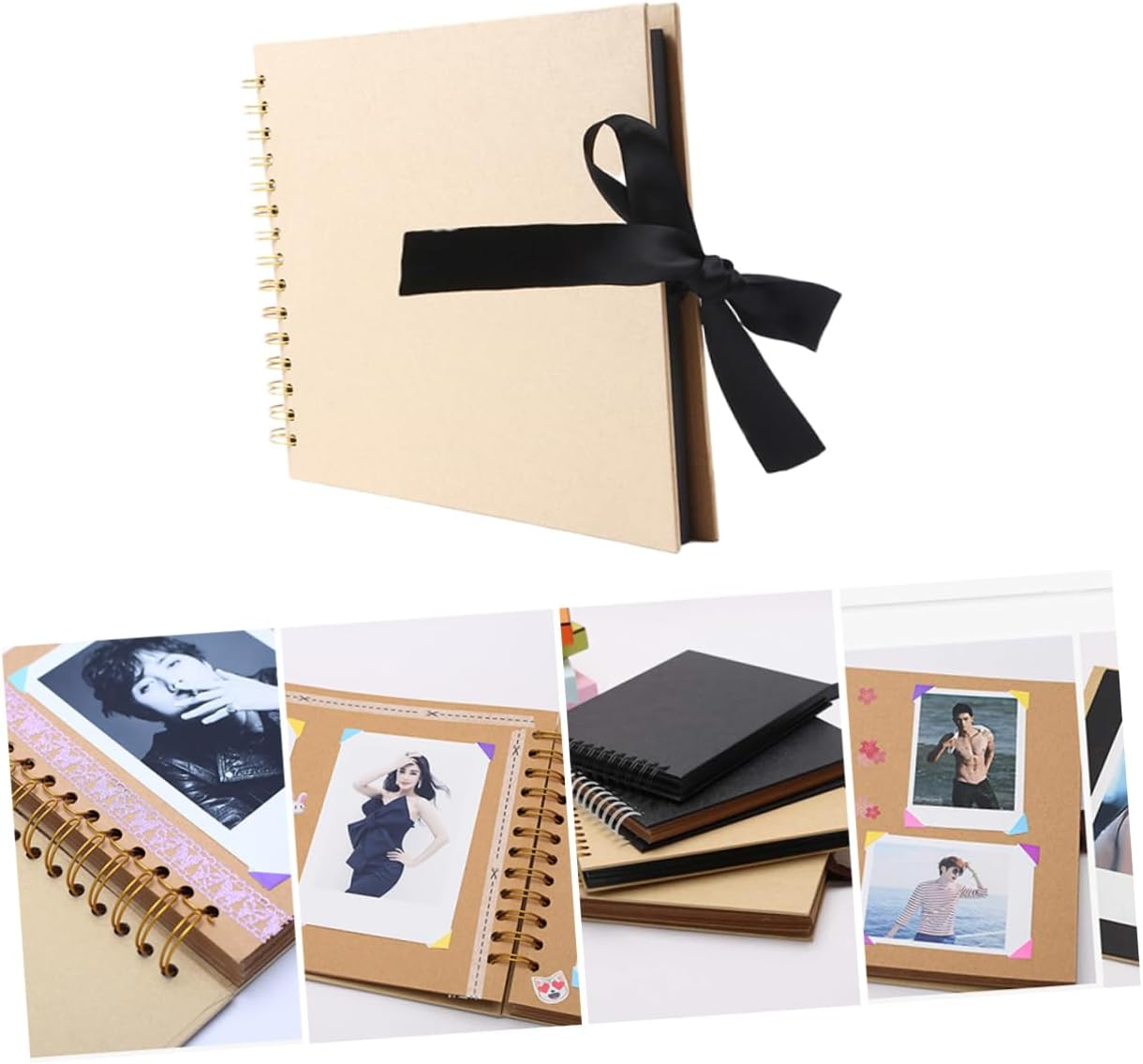 Scrapbooking Album Photo Book Diy Page Turning Handmade Album for Travel Graduation Wedding image number 3