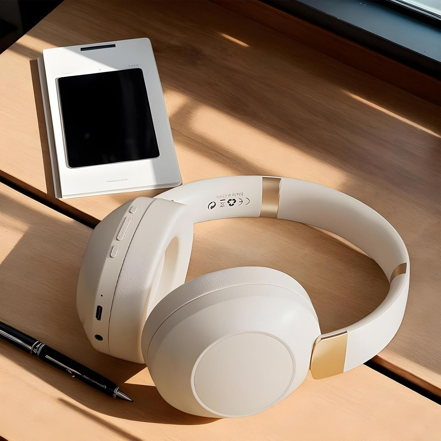 Wireless over Ear Headphones | High-Fidelity Headset | Headphones over Ear Wireless Stereo Noise Cancelling Foldable Headset for Home Cellphone PC image number 1