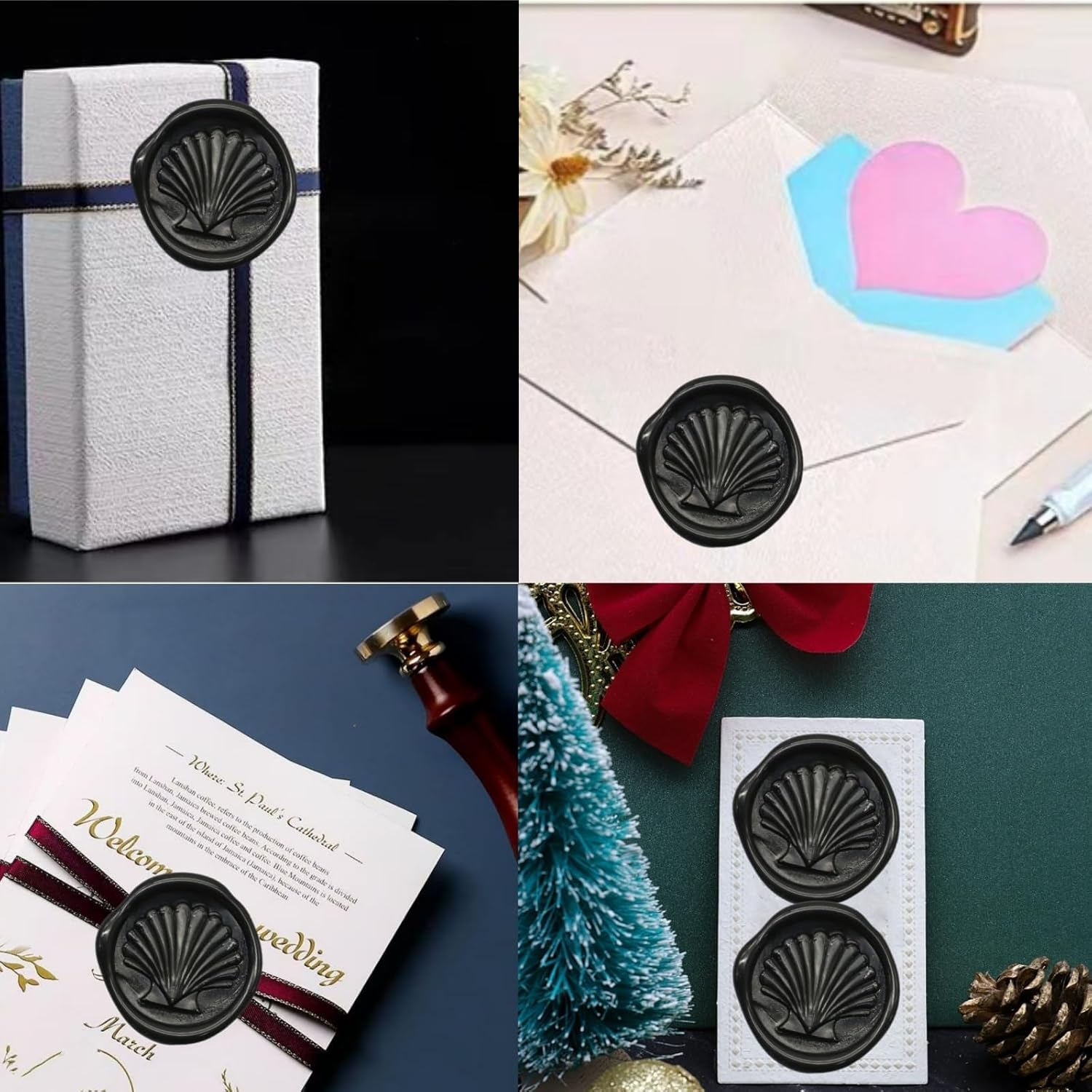 Black Wax Seal Sticks, Atopbb 30Pcs Glue Gun Wax Sealing Sticks for Wax Seal Stamp, Mini Wax Seal Gun Sticks for 0.28'' Glue Gun Wedding Invitations, Cards Envelopes (Black) - Macar Blue image number 3