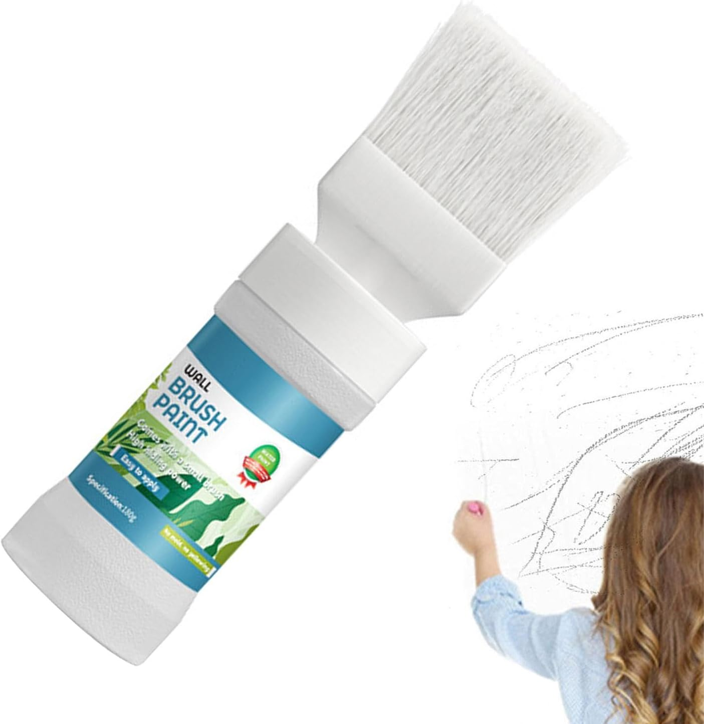 White Touch Up, Wall Paint Repair, Paint Touch-Up Brush, White Paint Touch-Up, Wall Repair Tool, Fast-Drying Stain Remover, Graffiti Removal Paint, Paint for Scratches, White Paint Repair, Touch-Up Pa image number 1