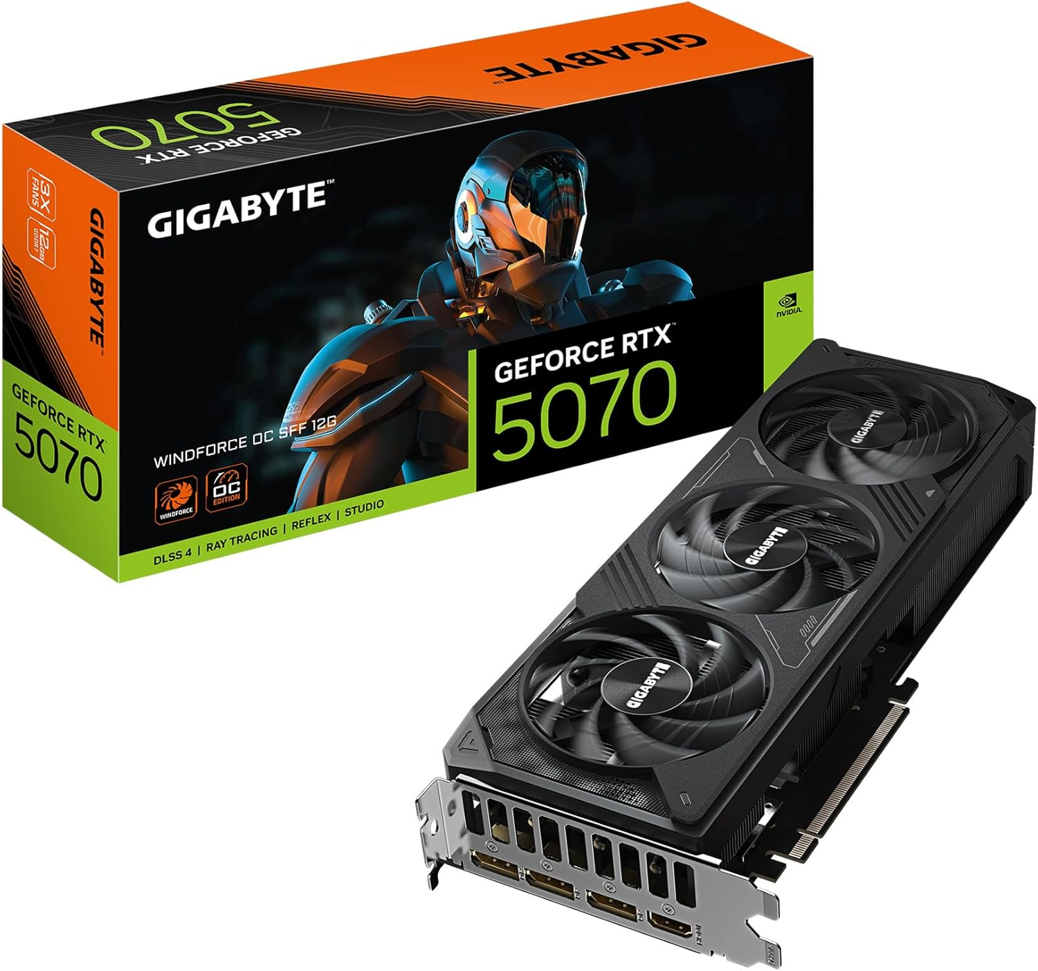 Gigabyte RTX 5070 Windforce OC 12GB GDDR7 Graphics Card image number 1