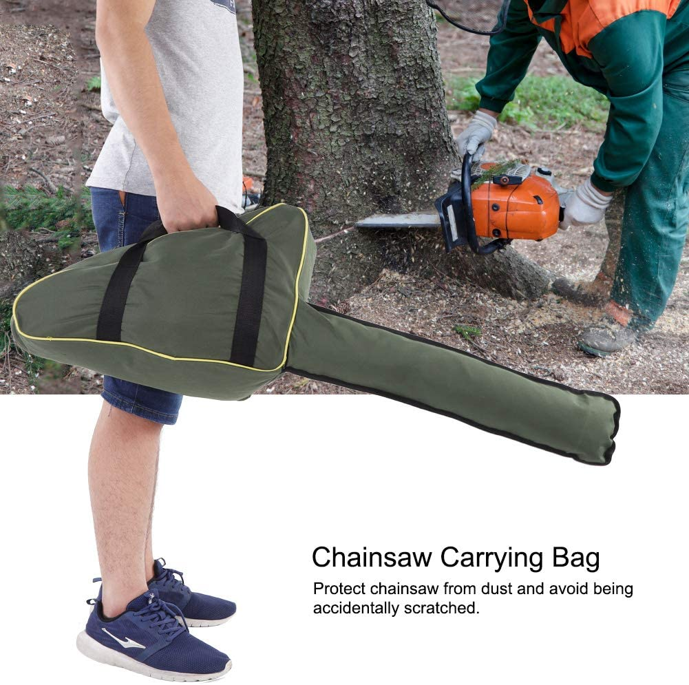 Chainsaw Carrying Bag, Long Zipper Design Chainsaw Case Bag 36.22 X 11.42 X 8.66Inch Chainsaw Protective Box for Outdoor for Lawn(Green) image number 6