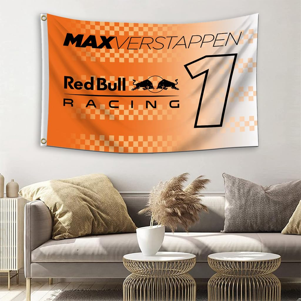 Max Verstappen #1 Flag 3X5 Feet Red Bull Racing Banner for Car Fans with Brass Grommets image number 5