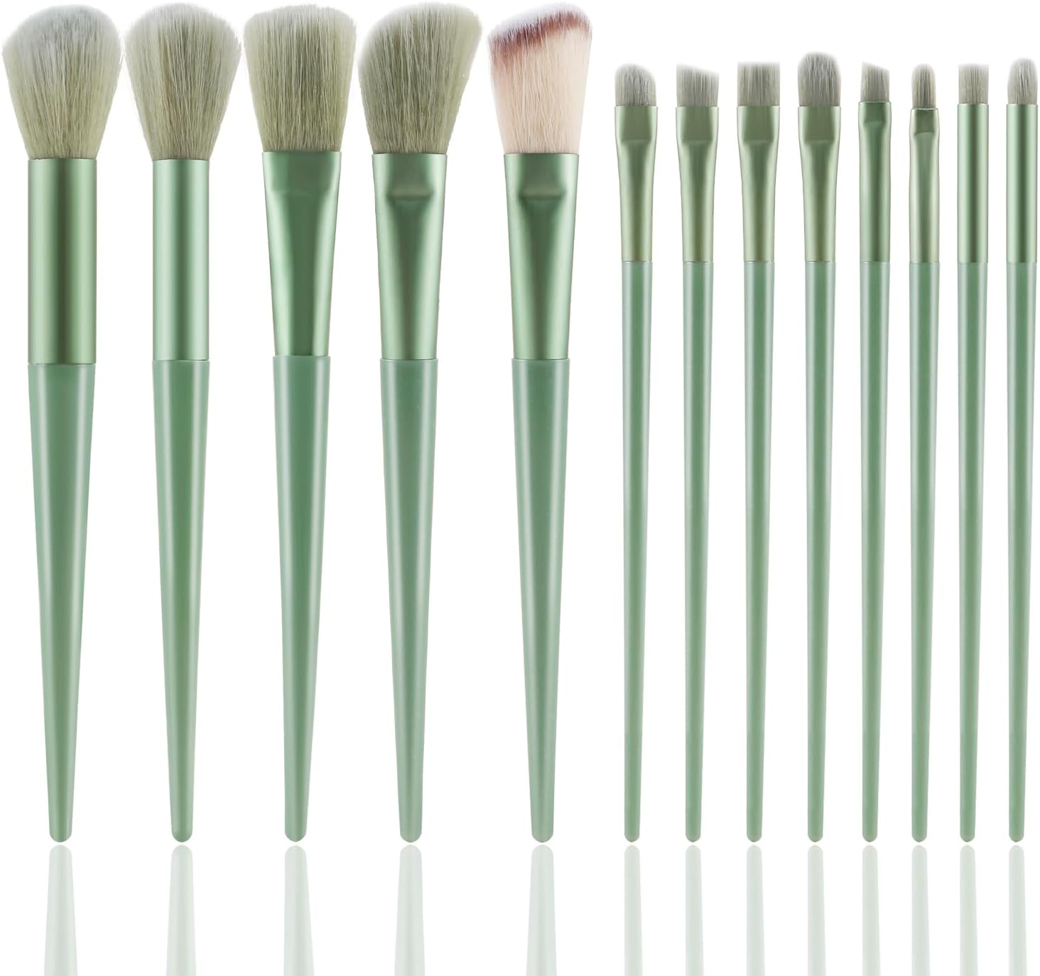 Boobeen 13Pcs Travel Makeup Brush Set, Fluffy Makeup Brushes for Eyeshadow Foundation, Face Brushes Makeup, Blendable Blush Brush for Beginner