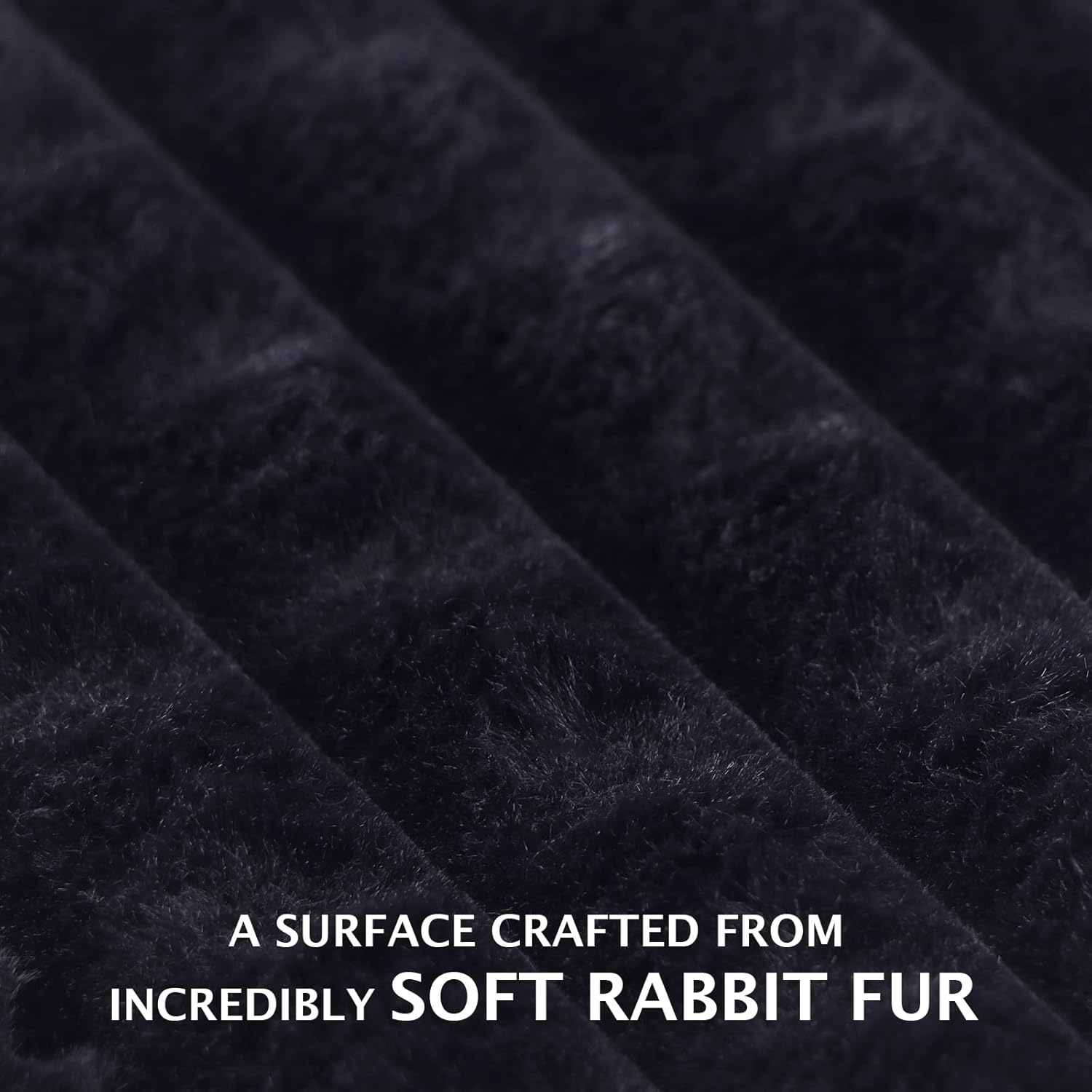 BVAGSS Fluffy Orthopaedic Dog Bed, Washable Dog Mat, Non-Slip Underside, Plush Dog Cushion, Soft and Warm Dog Mat for Small, Medium, Large Dogs, XH082 (100 X 80 Cm, Black) image number 5