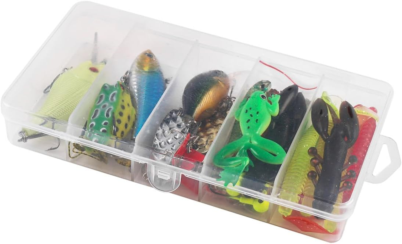 94Pcs NUZAMAS Fishing Lure Kit Bait Tackle Kit Fishing Accessories Tackle Tool Box for Fly Fishing Wet Flies Bass Trout Salmon Freshwater and Saltwater image number 2