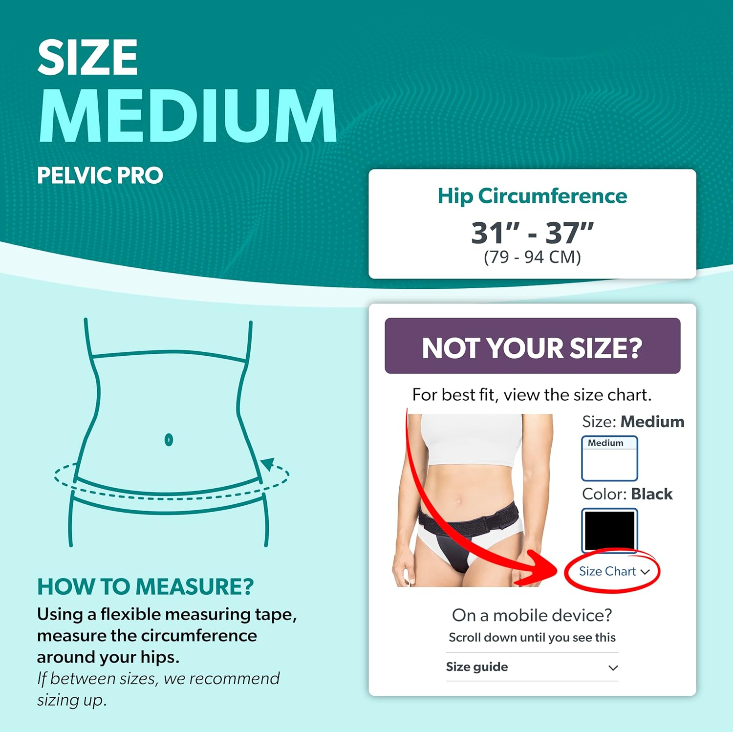 Braceability Pelvic Pro Prolapse Support Belt - Women'S Prolapsed Uterus Patent-Pending Girdle for Dropped Bladder, Vulvar Varicosities, Postpartum Recovery, and Symphysis Pubis Dysfunction Pain (M) image number 5