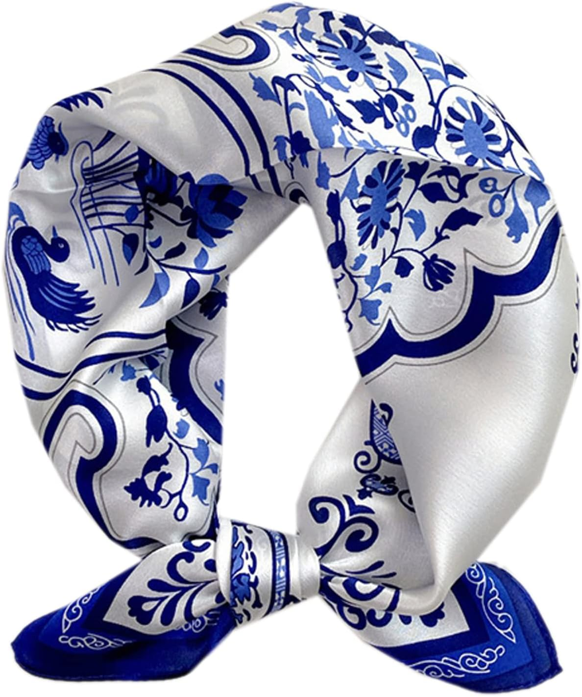 100% Real Mulberry Silk Square Scarf,Lightweight Neckerchief Head Scarf Scarves Bandanas Hair Scarf Neck Scarf for Women/Men