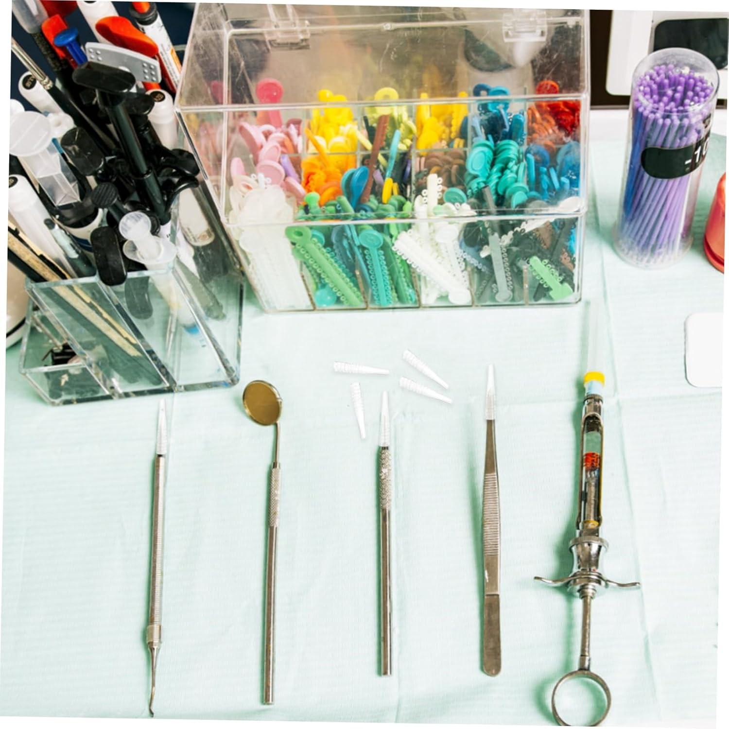 Ipetboom 50Pcs Eyelash Tweezers Cover Protective Sleeve Non-Slip for Professional Lash Application Use Pointed Eyelash Tweezers