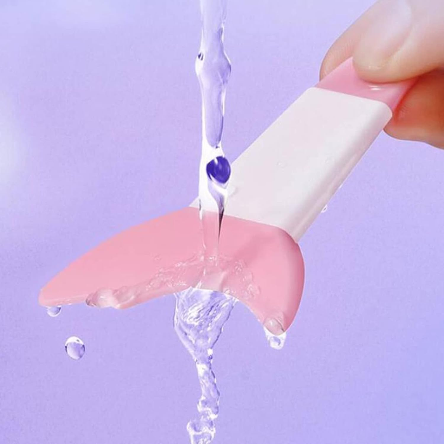 Silicone Eyeliner Stencils, Eyeliner Stencils Wing Tips, Silicone Eyeliner Aid, Silicone Template Beginners Makeup Tool, Eyeliner Stencils Wing Tips for Beginners Women Girls, 6.9Cmx5Cm Pink - 5.7Cmx5Cm Purple image number 3