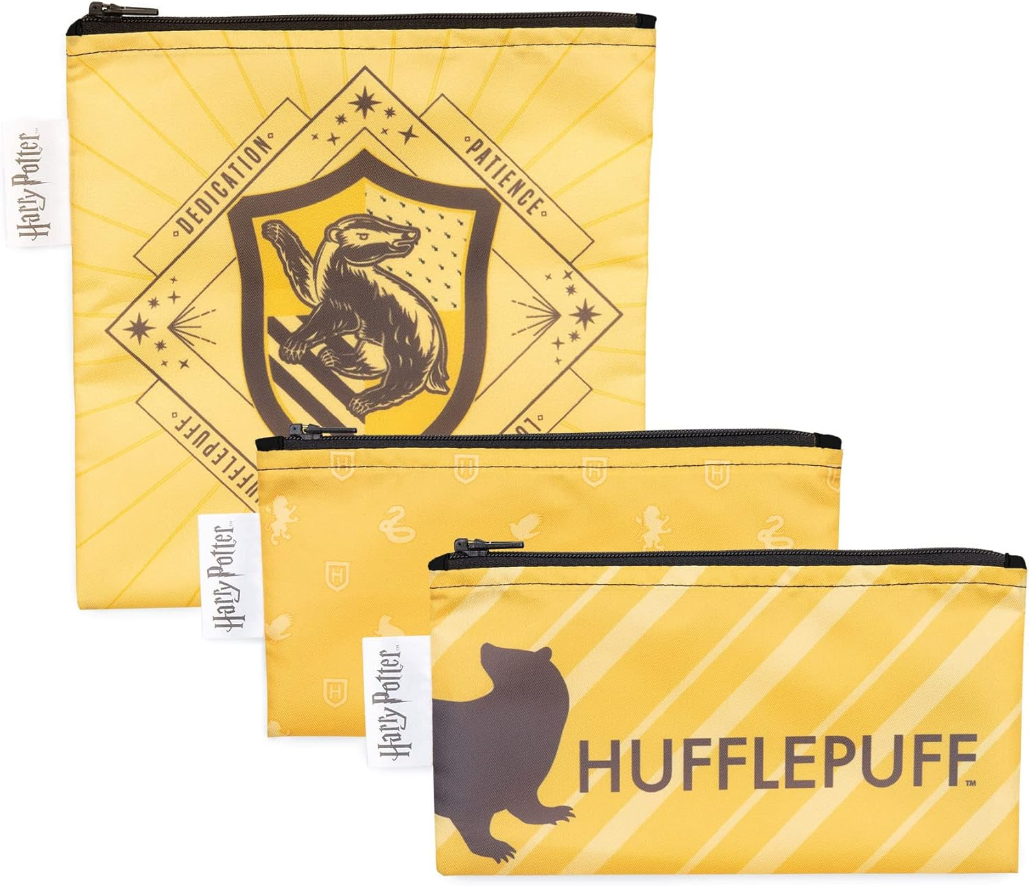 Bumkins Sandwich Bags/Snack Bags, Reusable Fabric, Washable, Food Safe, BPA Free - Disney Pooh Bear and Friends (3-Pack) (SB3-DWP20)