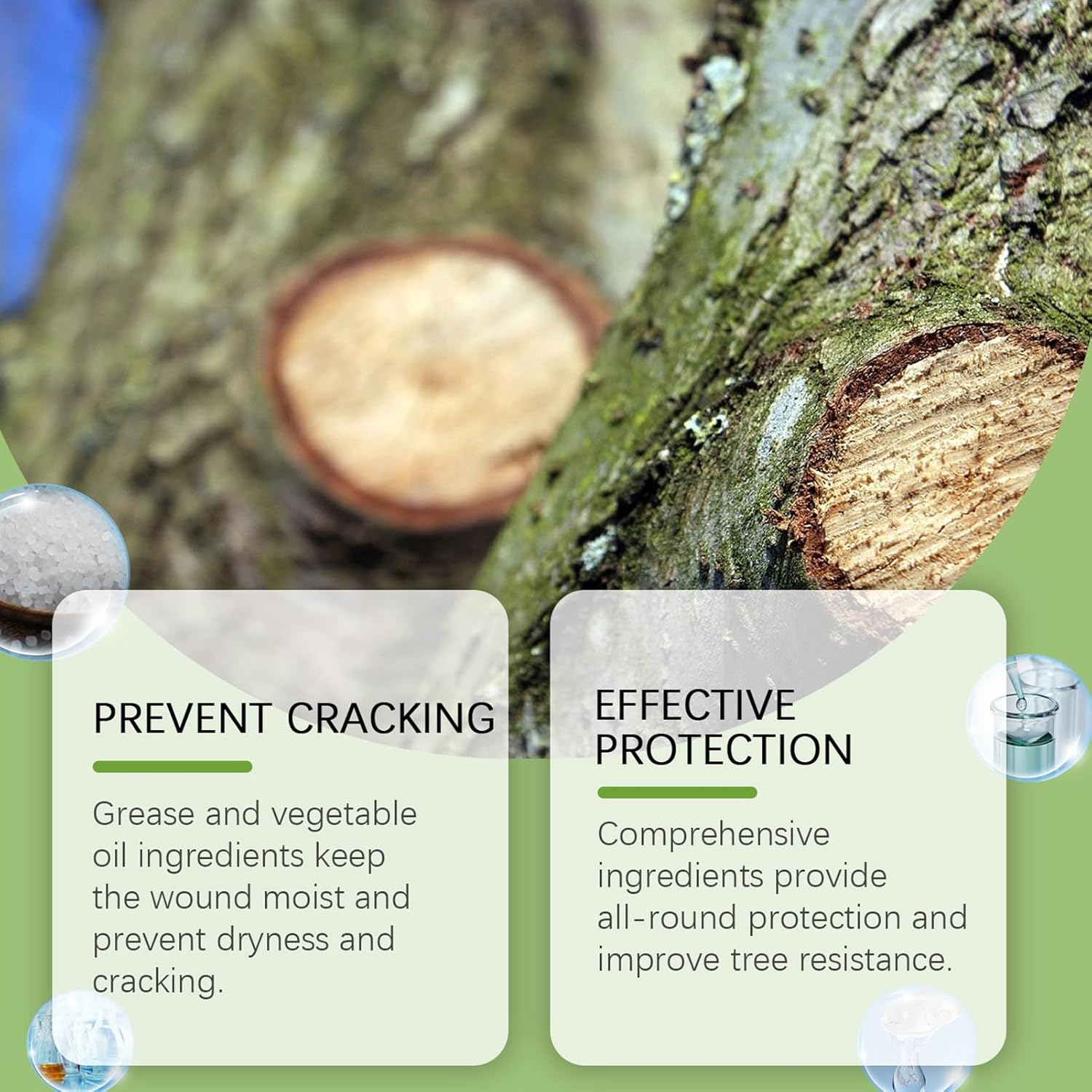 Tree Pruning Sealer - Pruning Grafting Tree Sealer Paint,500G Trunk Branch Paste, Weatherproof Coating with Brush for Flowers Fruits Bonsai Park Farming Backyard image number 1