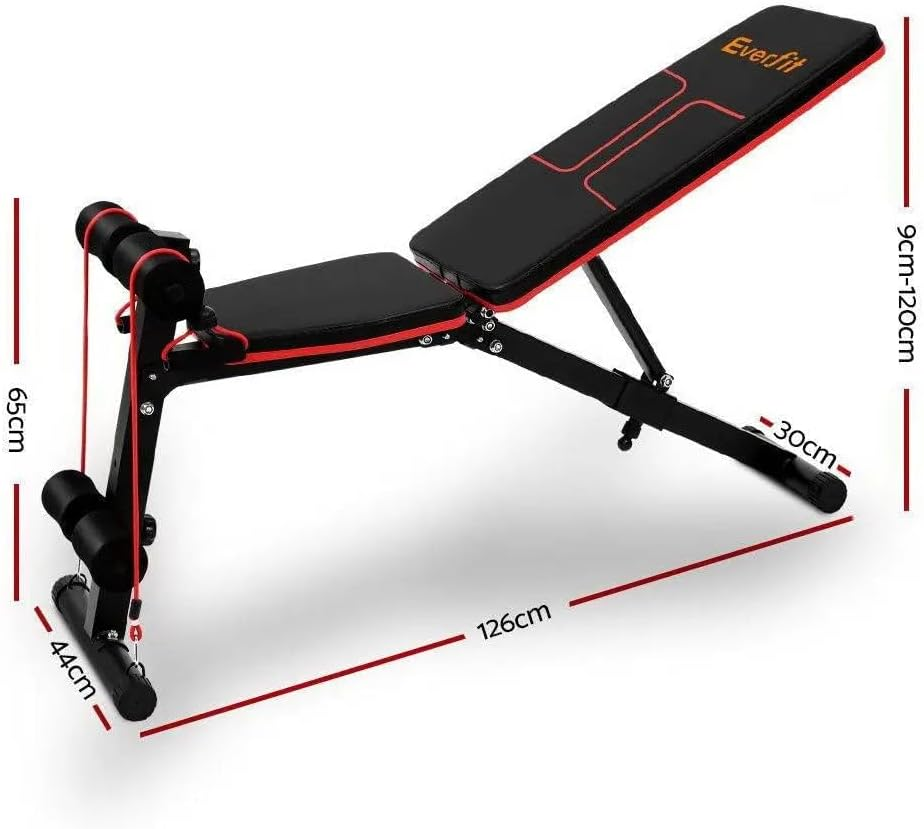 Everfit Weight Bench Multi Station Press Barbell Home Gym FID Chair Flat Incline Decline Toning Exercise Equipment Military Row Leg Extension Preacher Curl - 7-In-1 Weight Bench (I-Bench-M) image number 5