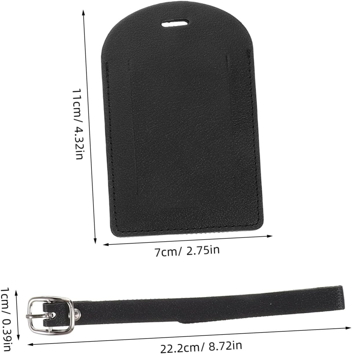 LIFKOME 3Pcs Pu Luggage Tags for Suitcase Travel Labels Airplane Boarding Pass Design for Easy Identification and Efficient Luggage Management image number 4