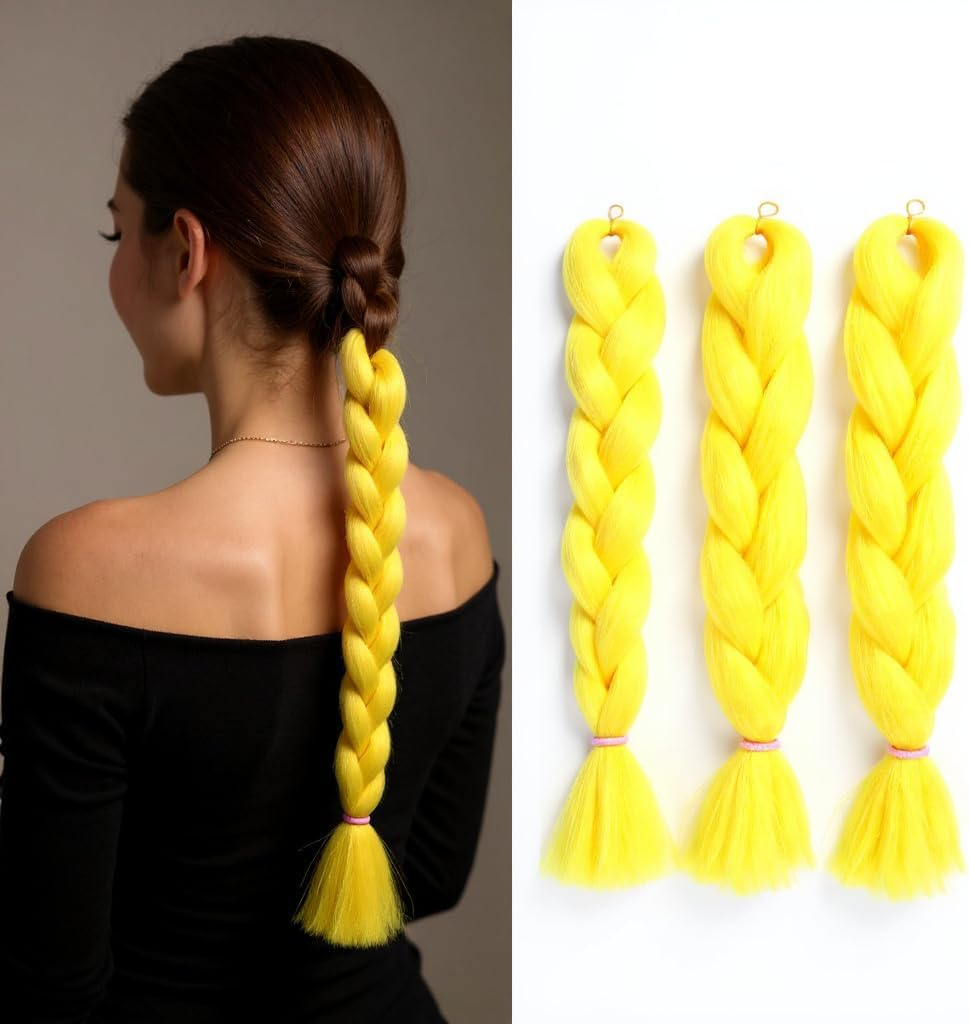 Kanekalon Jumbo Braiding Hair Extensions High Temperature Fiber Crochet Twist Braids 24Inch 3Pcs/Lot (A8) image number 3