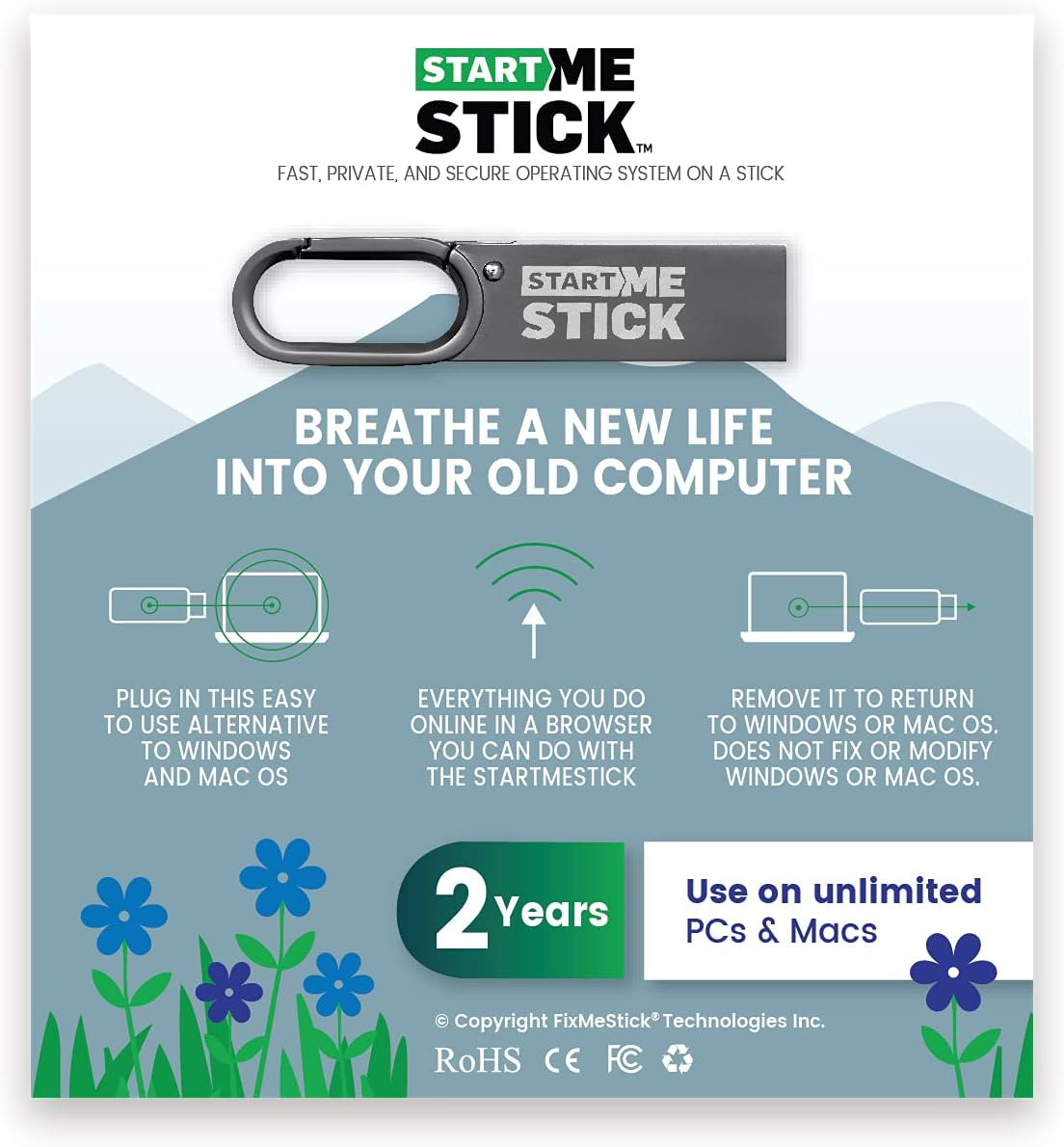 Startmestick Private, Secure, and Fast Computer on a USB Stick for Macs and Windows - Unlimited Use on Unlimited Laptops or Desktops for 2 Years - Affordable Extra Computer on a USB Stick image number 3