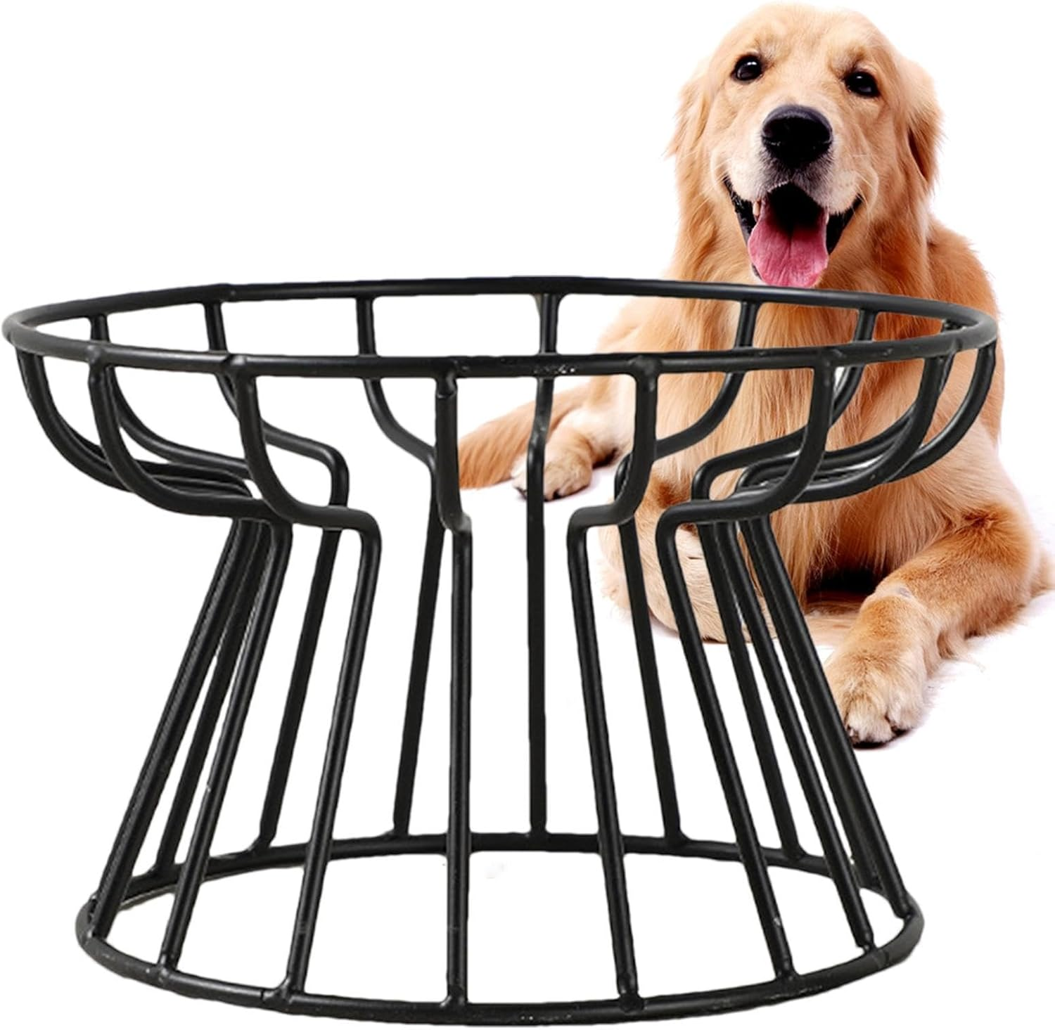 Elevated Cat Food Bowl - Ceramic Whisker Friendly Ceramic Elevated Pet Foods Bowls, Cat Bowl with Metal Stand | Kitten Dish Pet Food and Water Feeding Station for Indoor Kitty Small Dog image number 5