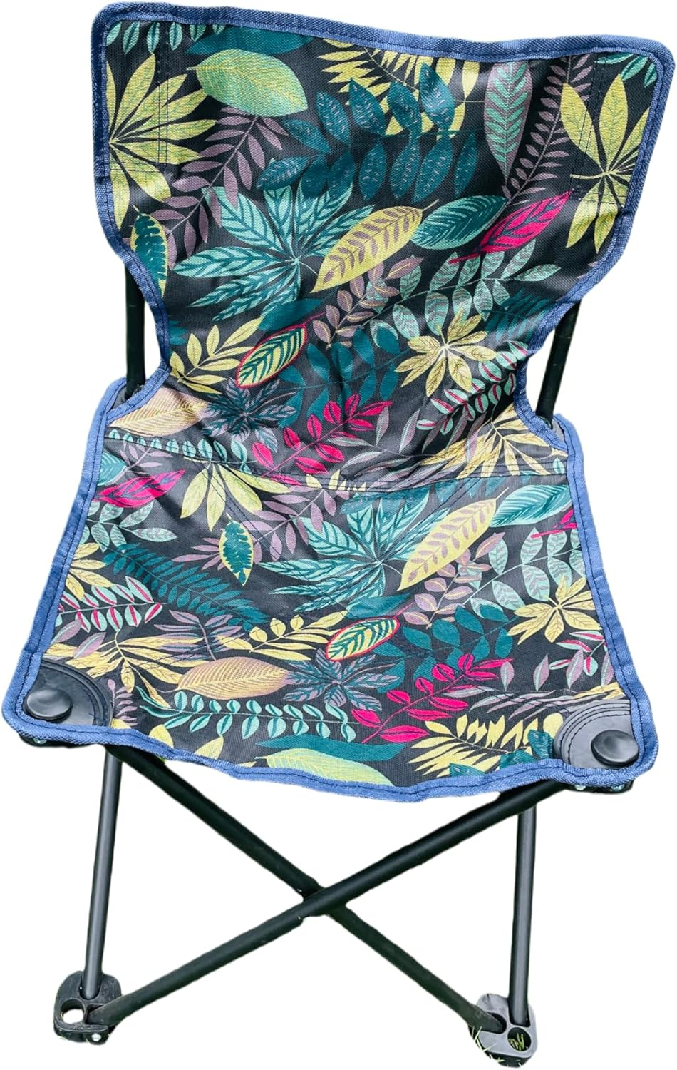 Portable Folding Camping Chair, Tropical Leaf Pattern, 113.4 Kg Capacity, with Carry Bag image number 3