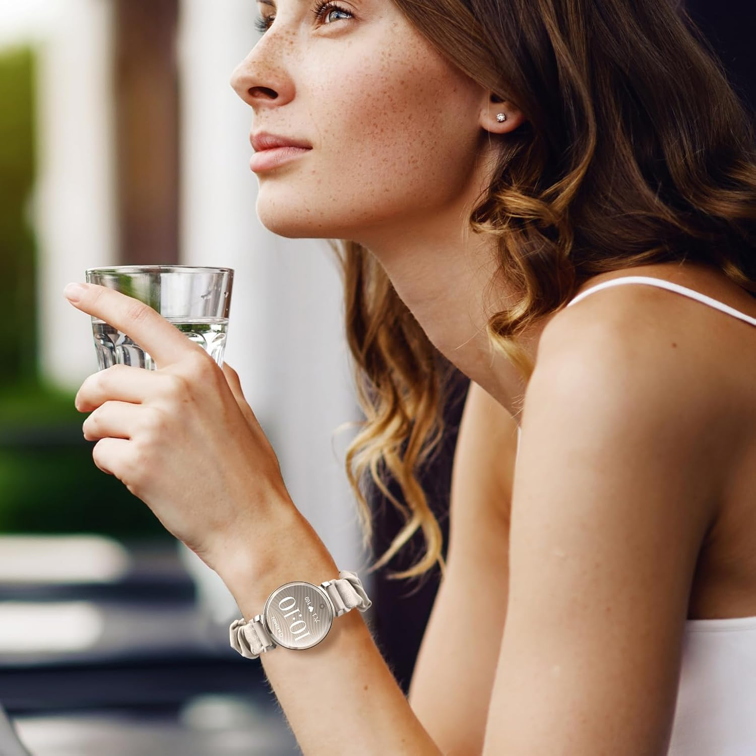 Oanux 2 Pack Stretchy Scrunchie Compatible with Garmin Lily 2 Watch Band, 14Mm Elastic Fabric Cloth Soft Sport Strap Wristband for Lily 2/Lily 2 Active/Classic Women Men image number 2