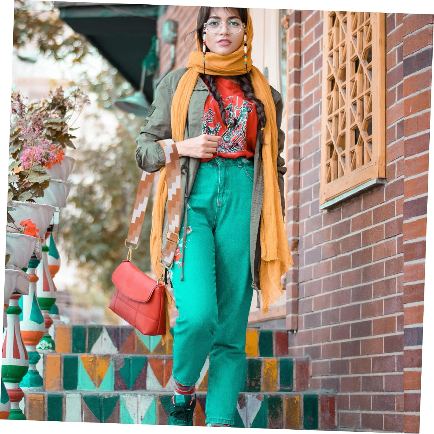 IWOWHERO Stylish Shoulder Bag Strap Bag Handles DIY Replacement Purse Handle Handbag Belt