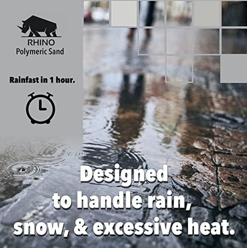 Rhino Power Bond plus - Polymeric Sand for Pavers and Stone Joints up to a Maximum of 2 Inches. (10 Pound, Slate Gray) - Ivory image number 6