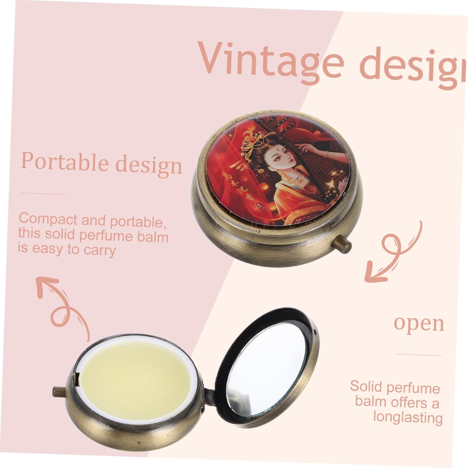 OFFIGAM 12G Solid Perfume Balm Tea Party Fragrance Fresh Solid Scent Long Lasting Portable for Women image number 5