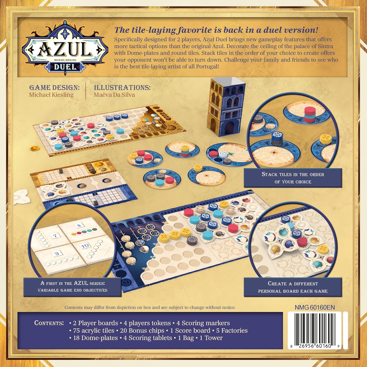 Next Move Games | Azul Duel | Board Game | Ages 10+ | 2 Players | 45 Minutes