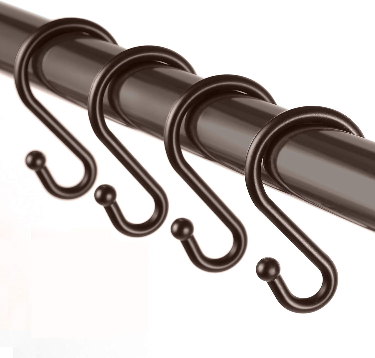 24PCS Metal Shower Curtain Hooks，Rust Resistant S Shaped Hooks Hangers for Shower Curtains, Kitchen Utensils, Clothing, Towels, Etc.(Nickel)