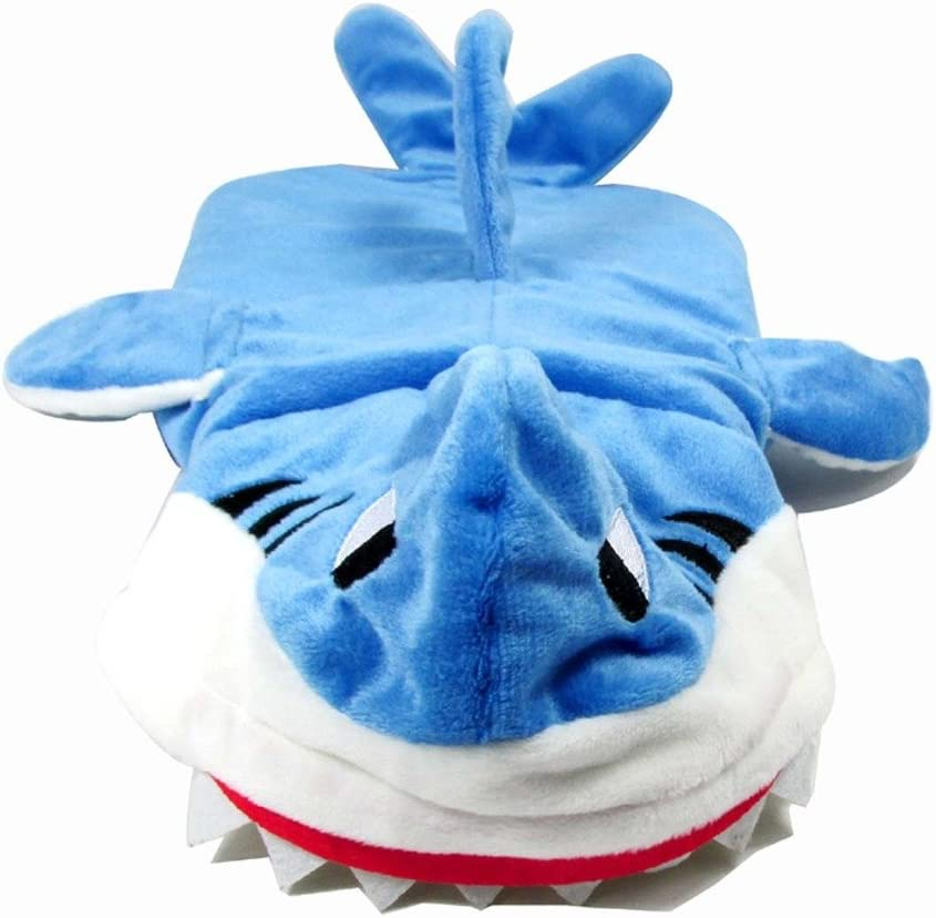 Mogoko Funny Dog Cat Shark Costumes, Pet Halloween Christmas Cosplay Dress, Adorable Blue Shark Pet Costume,Animal Fleece Hoodie Warm Outfits Clothes (M Size) image number 2