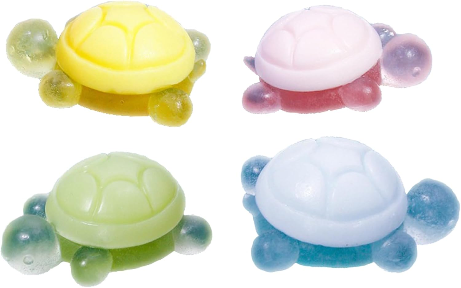4Pcs Kids Soap, Little Turtle Shape Essential Oil Soap, Natural Ingredients Fragrance Cleansing Bath Cute Little Turtle Soaps for Washing Hands, Face Hand image number 3