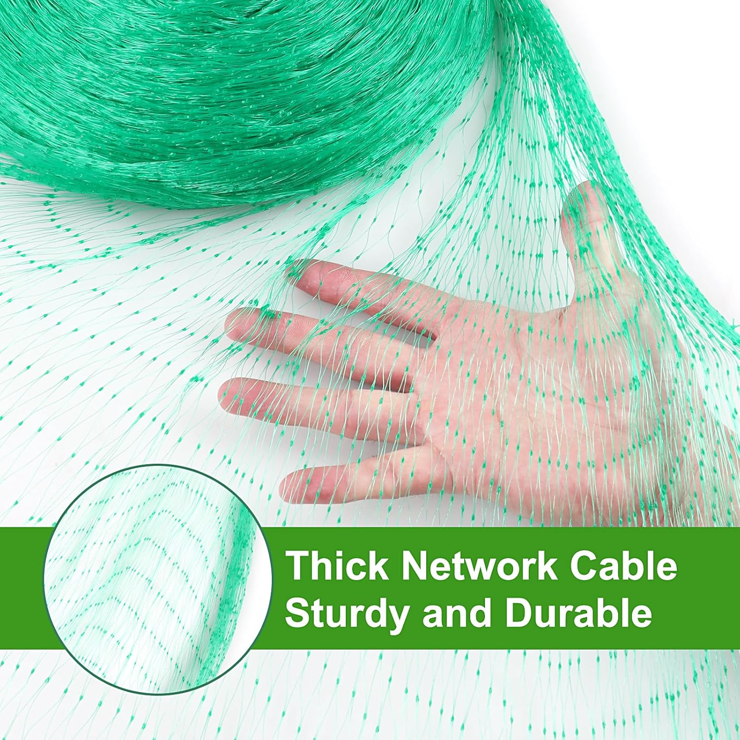 4M X 12M Bird Netting for Garden, Plant Netting for Protecting Plants, Flowers, Vegetables and Fruits,Green image number 4