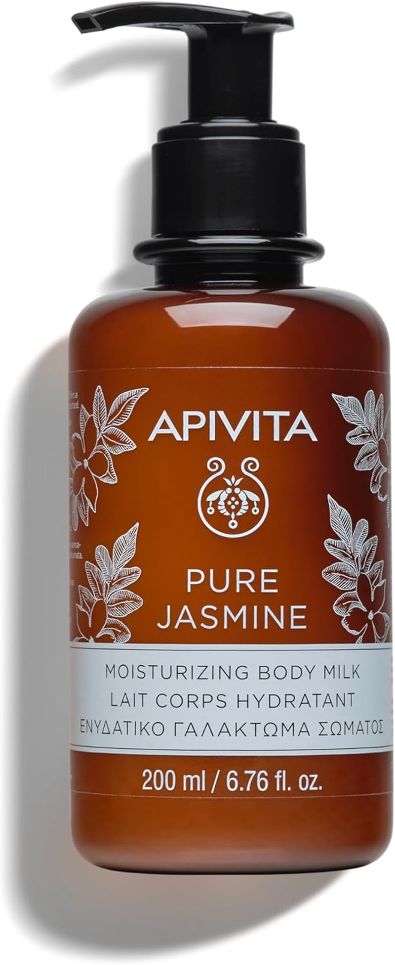 APIVITA Pure Jasmine Moisturizing Body Milk 6.76 Fl. Oz.| Moisturizing & Protecting Shea Butter Cream to Smoothen & Protect the Skin&rsquo;S Elasticity | Beeswax, Almond Oil, Vitamin E, & Jasmine Extract image number 4