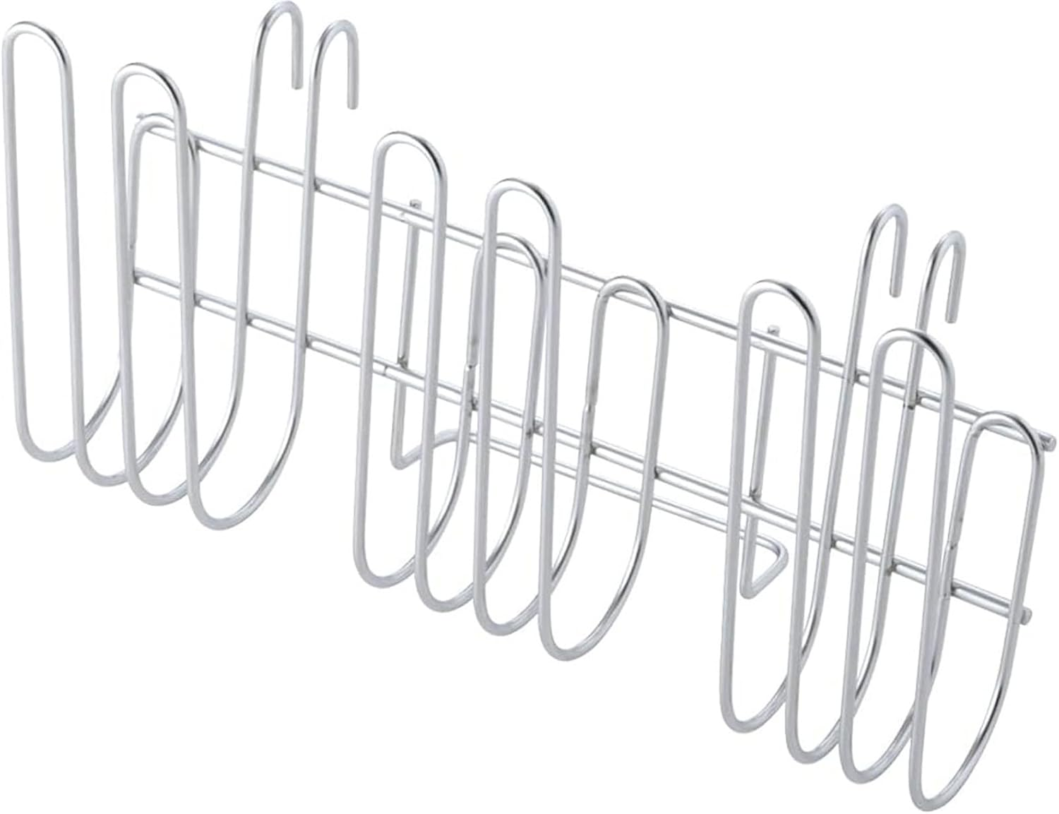 Shimomura Planning 40133 Tsubamesanjo 3 Row Glass Hook for Drying Rack, Made in Japan, Compatible with Bottles and Milk Packs, Can Also Be Used as a Cutting Board Stand, Stainless Steel image number 1