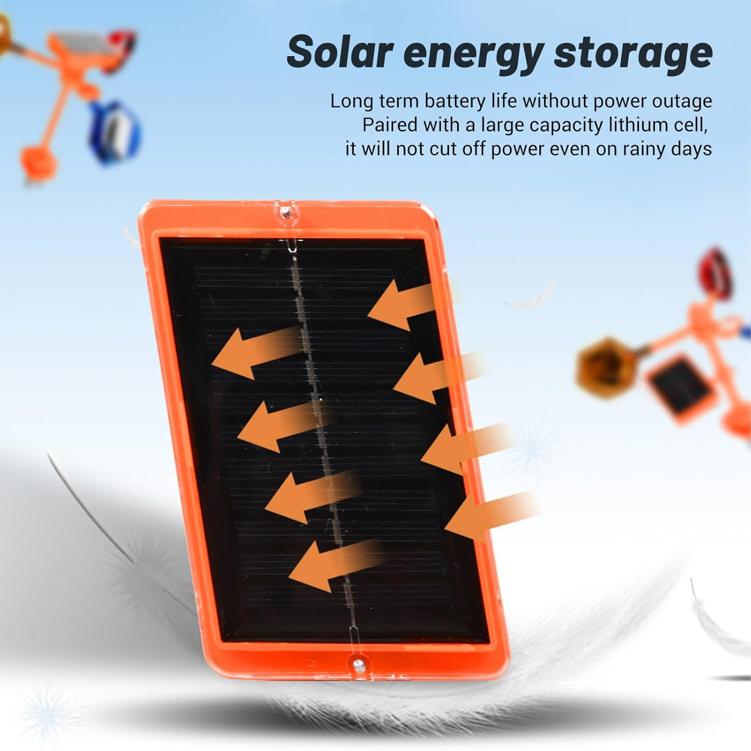 Birds Reflective Deterrent, Solar Powered Spinning Deterrent Devices, Visual Voice Bird Scare for Garden Roofs, Keep Seagull Pigeon Away image number 5